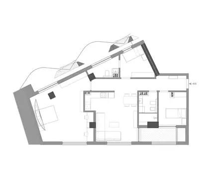 Typical layout of a Narea 3+1 apartment