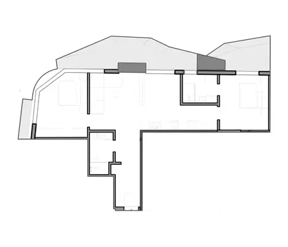 Typical layout of a Seastra 2+1 apartment